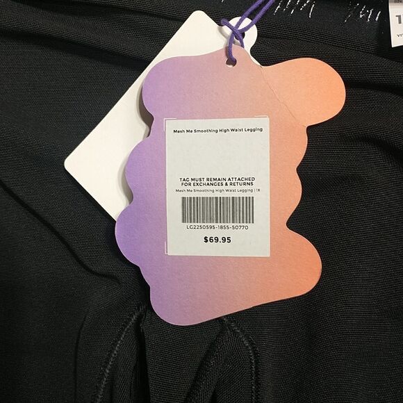 YITTY Legging Mesh Me Smoothing High Waist SZ 1X Black. Condition is New - Picture 5 of 8